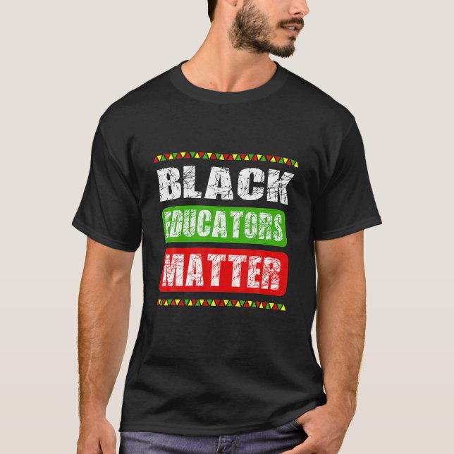T-shirt Enseignant d'éducation noire Mois de l'histoire no (Devant)