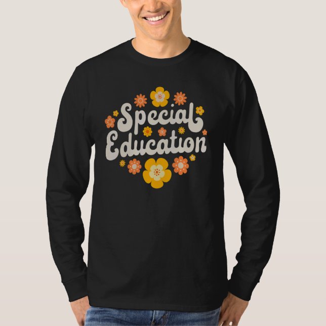 T-shirt Enseignant d'Éducation Spéciale SPED Fleur R (Devant)