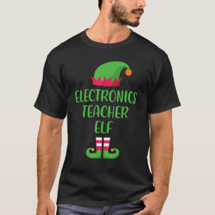 T-shirt Enseignant d'électronique Elfe Noël Famille Tenue