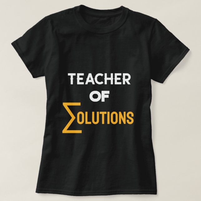 T-shirt Enseignant des théories et solutions Algebra Math  (Design devant)