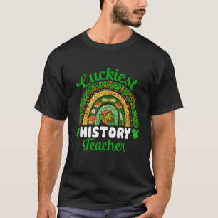 T-shirt Enseignant d'histoire le plus chanceux Shamrock Ra