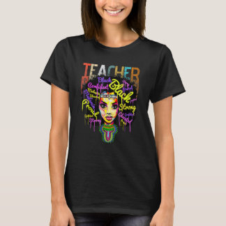 T-shirt Enseignant d'histoire noire afro-américaine S Femm