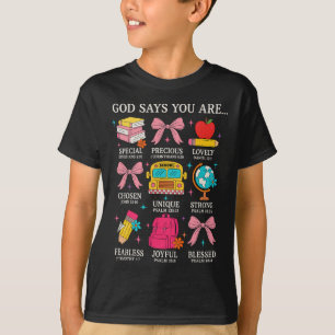 T-shirt Enseignant Dieu chrétien dit que je suis foi relig