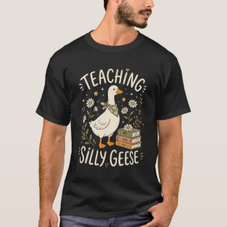 T-shirt Enseignant Drôle Enseignant Oies Idiotes