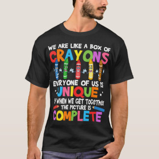 T-shirt Enseignant Drôle Nous Sommes Comme Une Boîte De Cr
