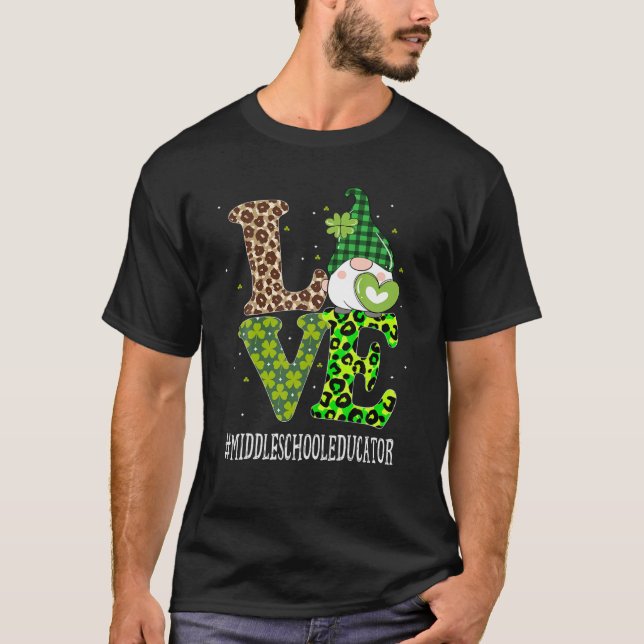 T-shirt Enseignant du collège Amour Jour de la Saint Patri (Devant)