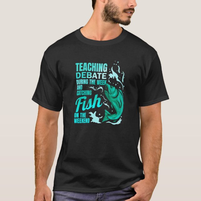 T-shirt Enseignant du débat enseigner le débat et attraper (Devant)