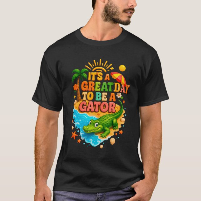 T-shirt Enseignant École Alligator C'est un grand jour d'ê (Devant)