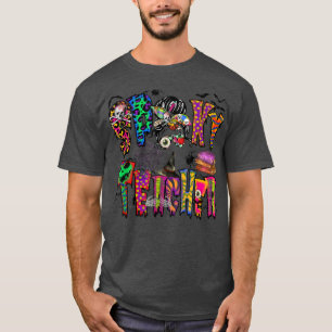 T-shirt Enseignant éffrayant désordre bun Halloween