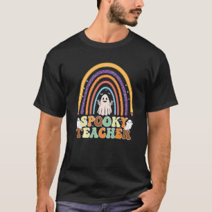 T-shirt Enseignant éffrayant Super Retro Ghost Halloween E