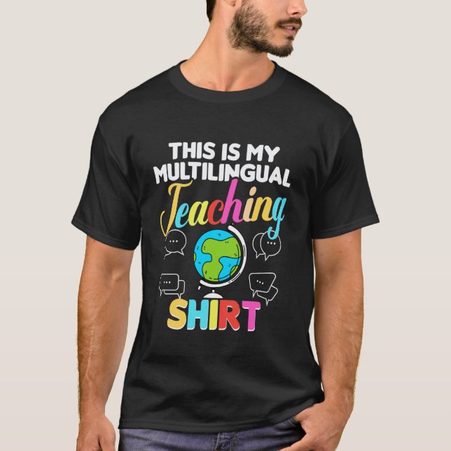 T-shirt Enseignant ELE Anglais Langue Seconde Multilingue  (Devant)
