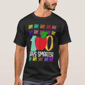 T-shirt Enseignant Élève 100 Jours Plus Intelligents Heure