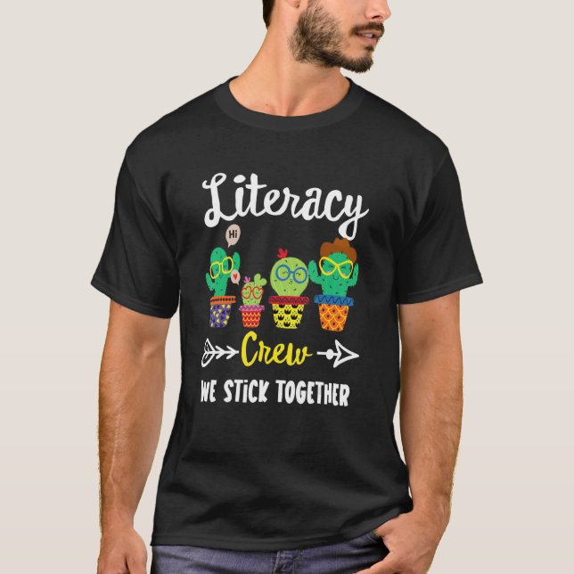 T-shirt Enseignant en alphabétisation de l'équipe de cactu (Devant)