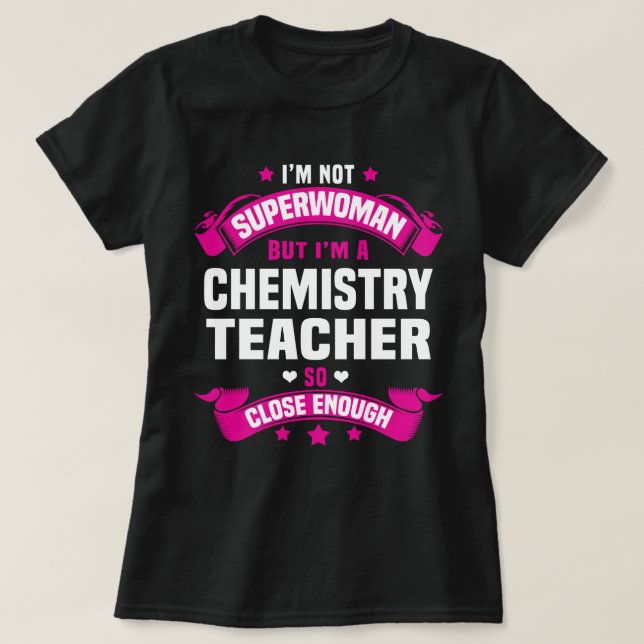 T-shirt Enseignant en chimie (Design devant)