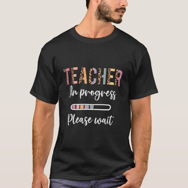 T-shirt Enseignant En Cours S'Il Vous Plaît Attendre Profe (Devant)