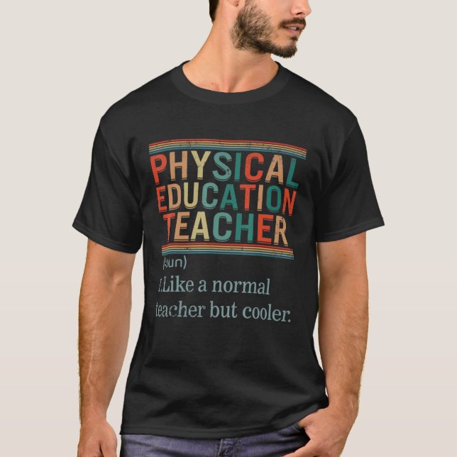 T-shirt Enseignant en éducation physique Définition PE Ent (Devant)