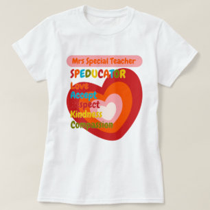 T-shirt Enseignant en Éducation Spéciale SPED Nom Motivant