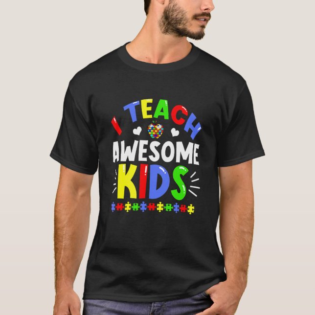T-shirt Enseignant en éducation spécialisée pour l'autisme (Devant)