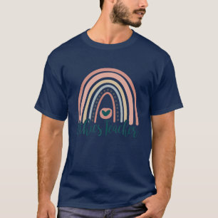 T-shirt Enseignant en éthique amusant Rainbow Heart Enseig