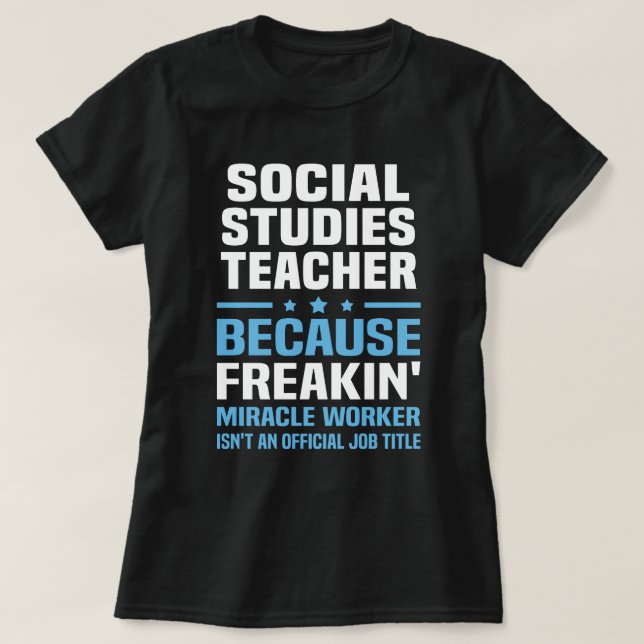 T-shirt Enseignant en études sociales (Design devant)