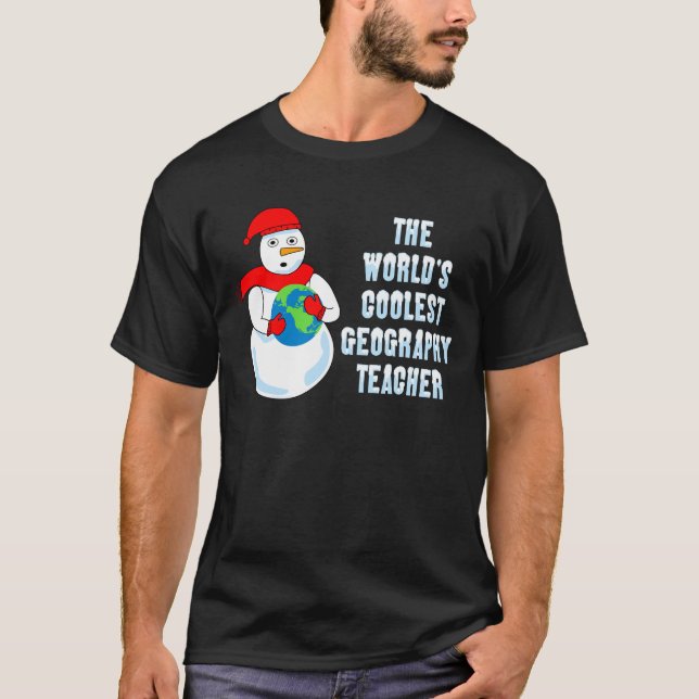 T-shirt Enseignant en géographie cool (Devant)