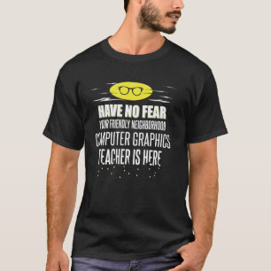 T-shirt Enseignant en Infographie Super-héros Graphique -