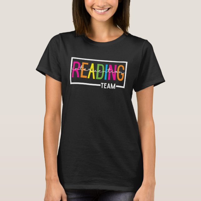 T-shirt Enseignant en lecture de l'équipe d'intervention e (Devant)
