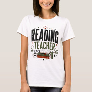 T-shirt Enseignant en lecture Design amateur de livres vin