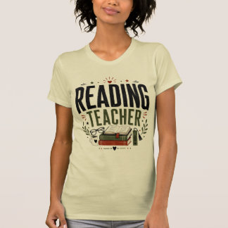 T-shirt Enseignant en lecture Design amateur de livres vin