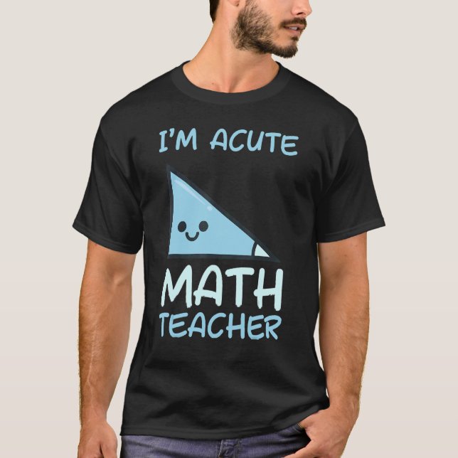 T-shirt Enseignant en mathématiques aiguë Enseignant en ma (Devant)