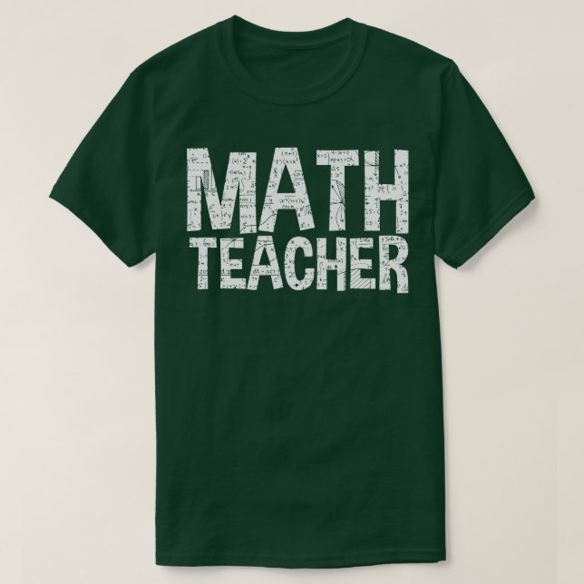 T-shirt Enseignant en mathématiques amusant (Design devant)
