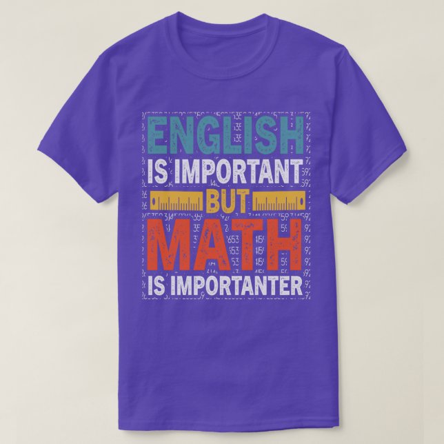 T-shirt Enseignant en mathématiques amusant2 (Design devant)