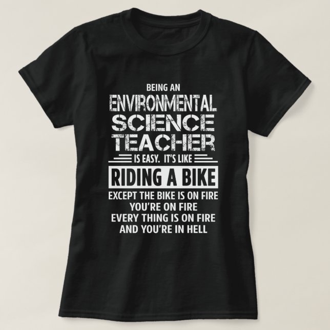 T-shirt Enseignant en sciences de l'environnement (Design devant)