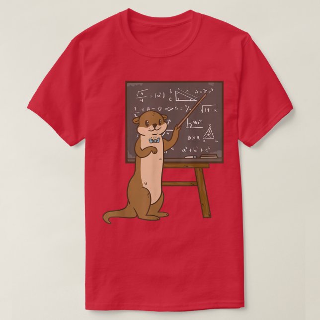 T-shirt Enseignant en sciences Otter (Design devant)