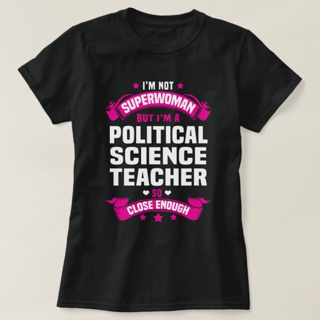 T-shirt Enseignant en sciences politiques (Design devant)
