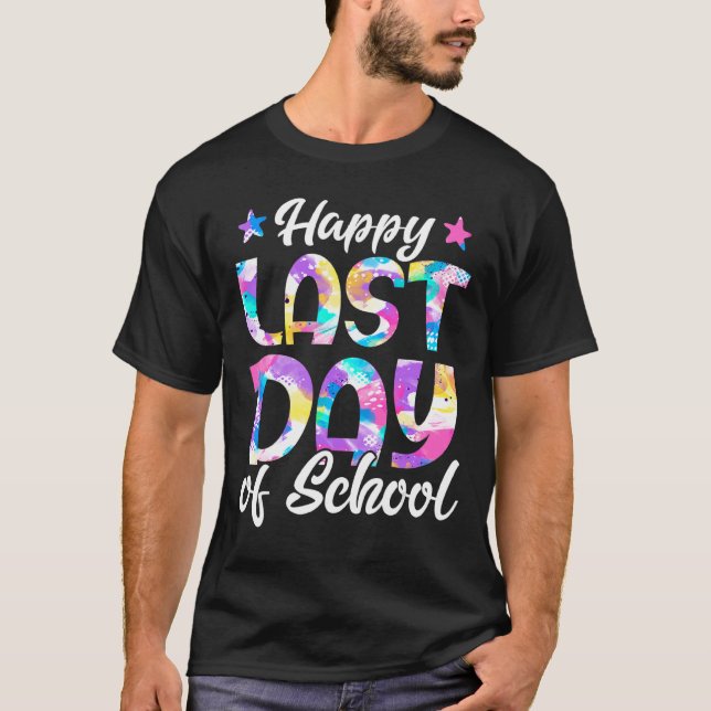 T-shirt Enseignant Enfants Joyeux Dernier Jour De L'École  (Devant)
