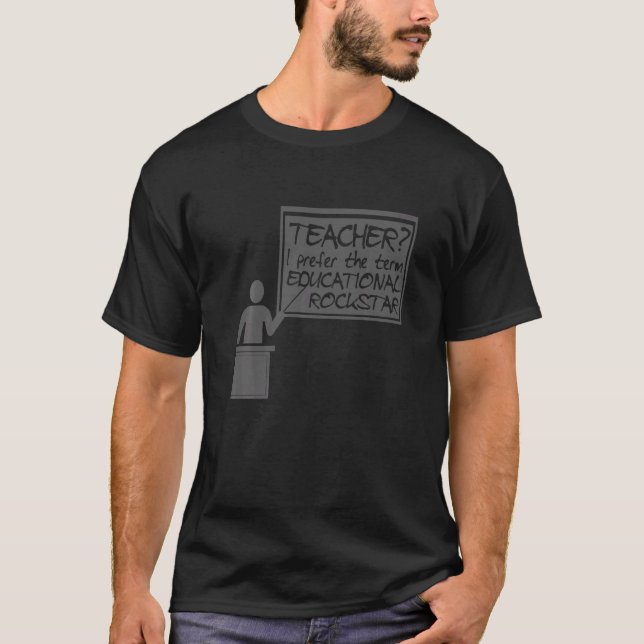 T-shirt Enseignant Enseignant Je Préfère Le Terme Éducatif (Devant)