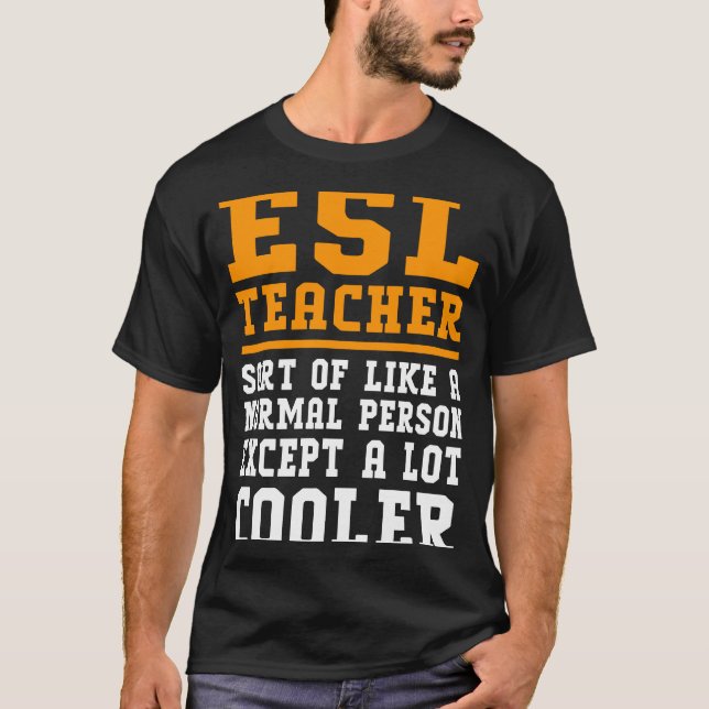 T-shirt Enseignant ESL Définition Enseignant Langue Anglai (Devant)