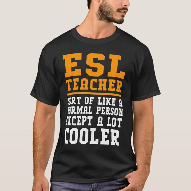 T-shirt Enseignant ESL Définition Enseignant Langue Anglai (Devant)