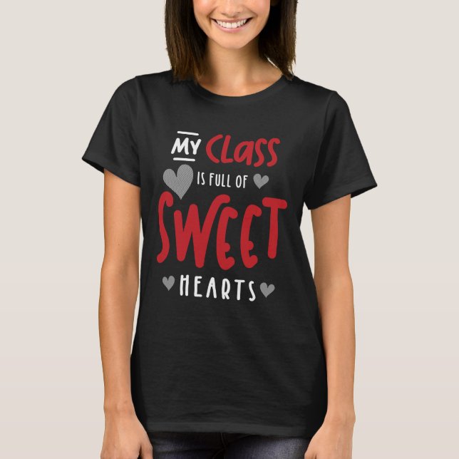 T-shirt Enseignant et élèves Valentines Jour Tee Class (Devant)