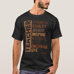 T-shirt enseignant femme noire Afro Américain Méla
