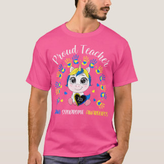 T-shirt Enseignant fier de la sensibilisation au syndrome