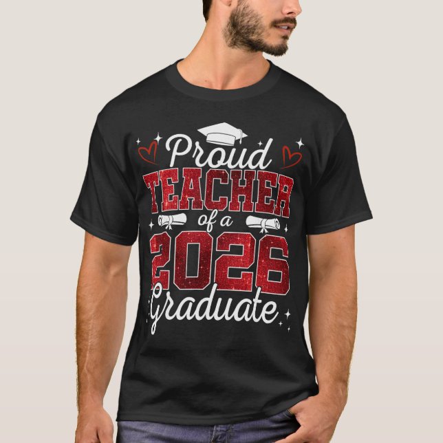 T-shirt Enseignant fier d'une promotion de diplômés de 202 (Devant)