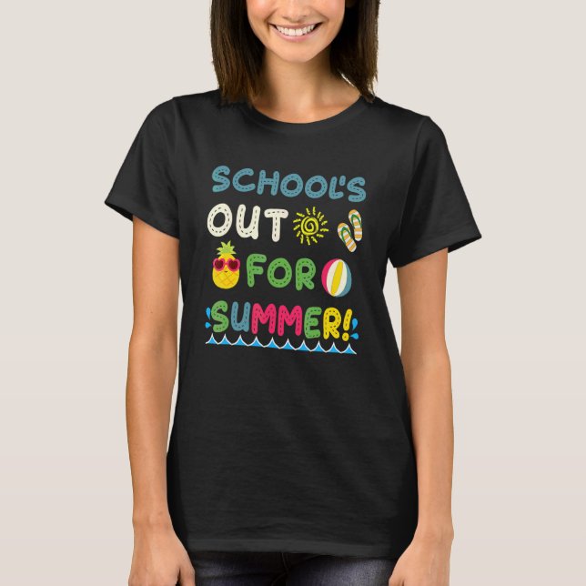 T-shirt Enseignant fin de l'année Scolaire dehors pour l'é (Devant)
