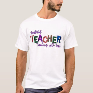 T-shirt Enseignant gracieux, Enseignement avec coeur Thank
