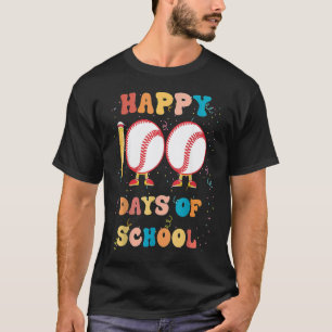 T-shirt Enseignant Groovy Élève 100ème Jour D'École Heureu