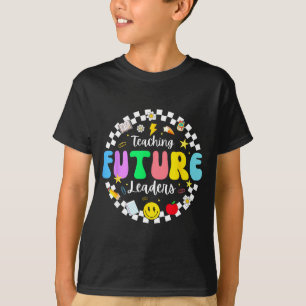 T-shirt Enseignant Groovy Rétro Enseignement Futurs Leader