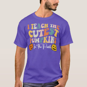 T-shirt Enseignant Halloween Citrouille Retro Enseignant A