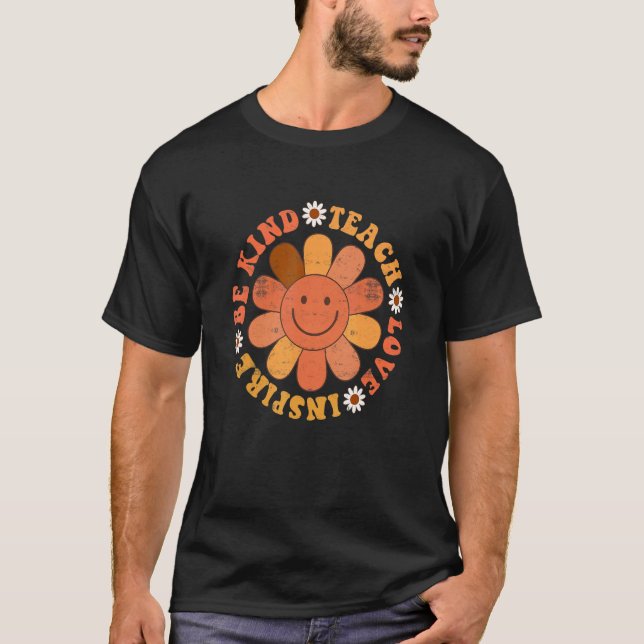 T-shirt Enseignant Hippy super Soyez gentil Enseigner Amou (Devant)