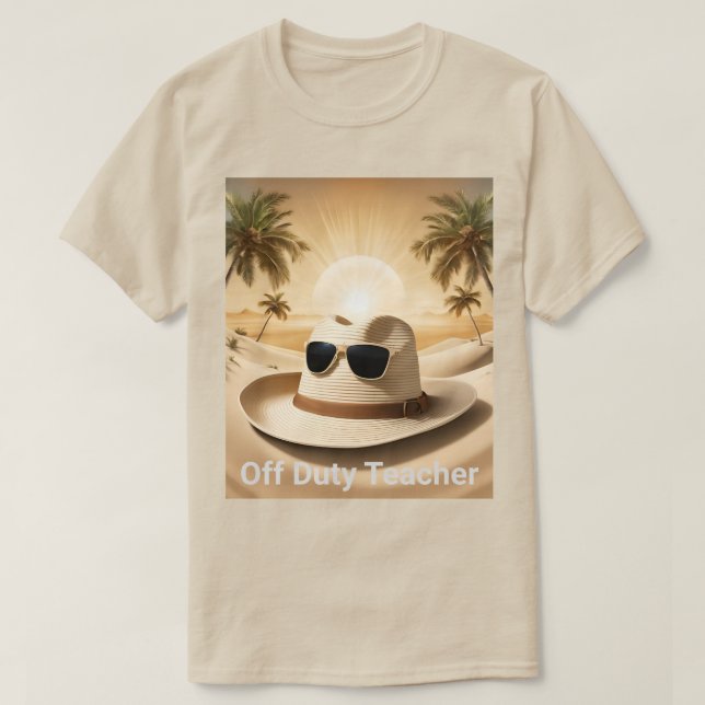 T-shirt enseignant homme hors service (Design devant)